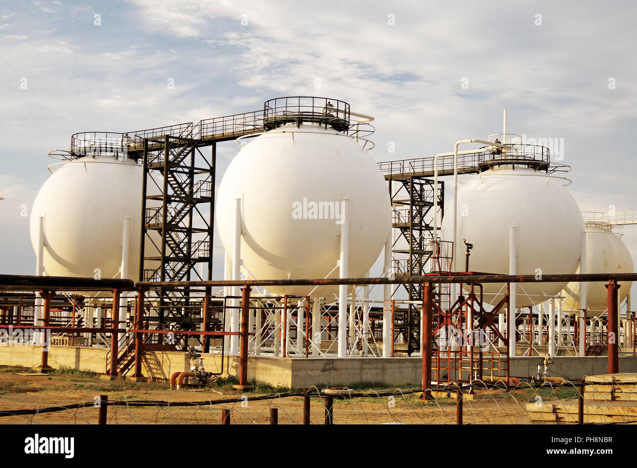 Gas processing plant Stock Photo