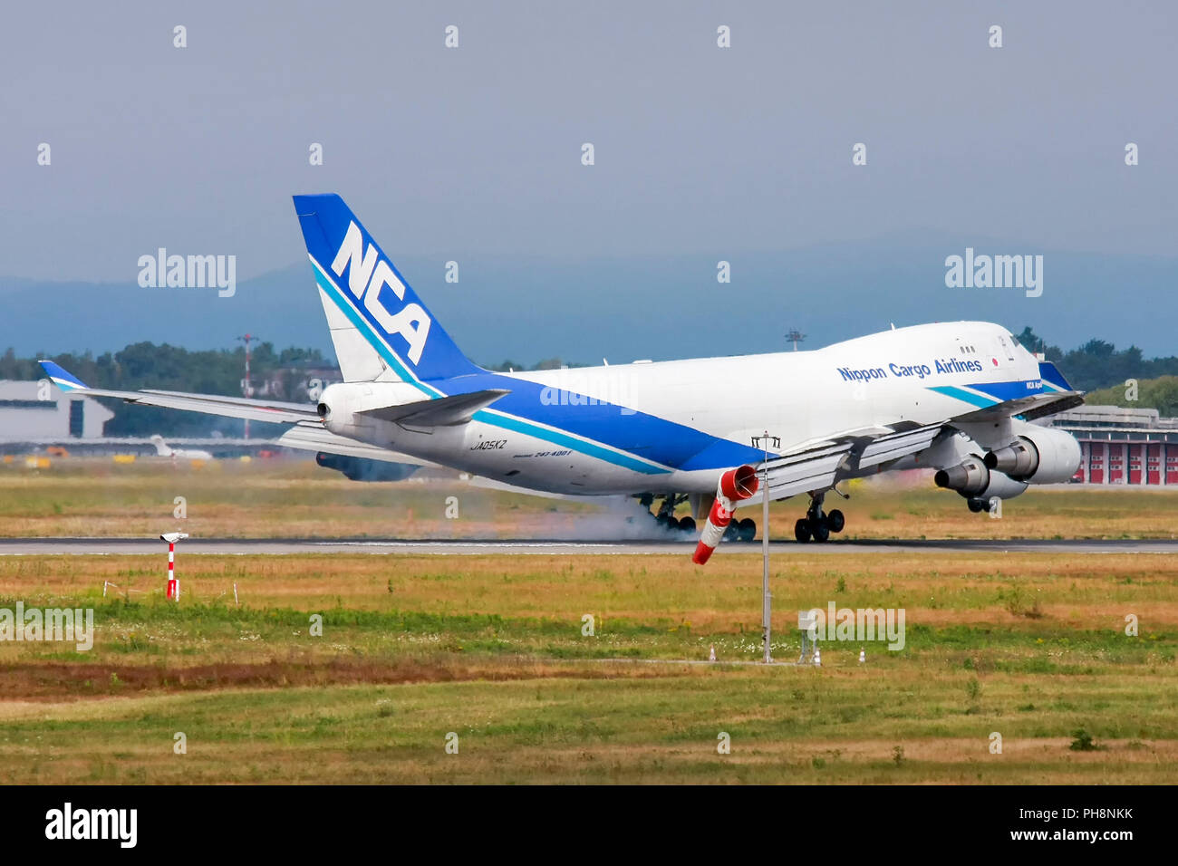 Nippon Cargo Airlines, Boeing 747-400F at Malpensa (MXP / LIMC), Milan, Italy Stock Photo