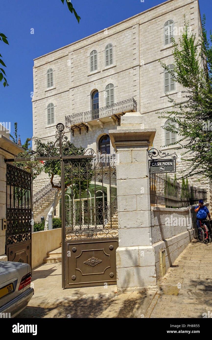 Israel, Lower Galilee, Nazareth. Casa Nova a pilgrims hostel Stock