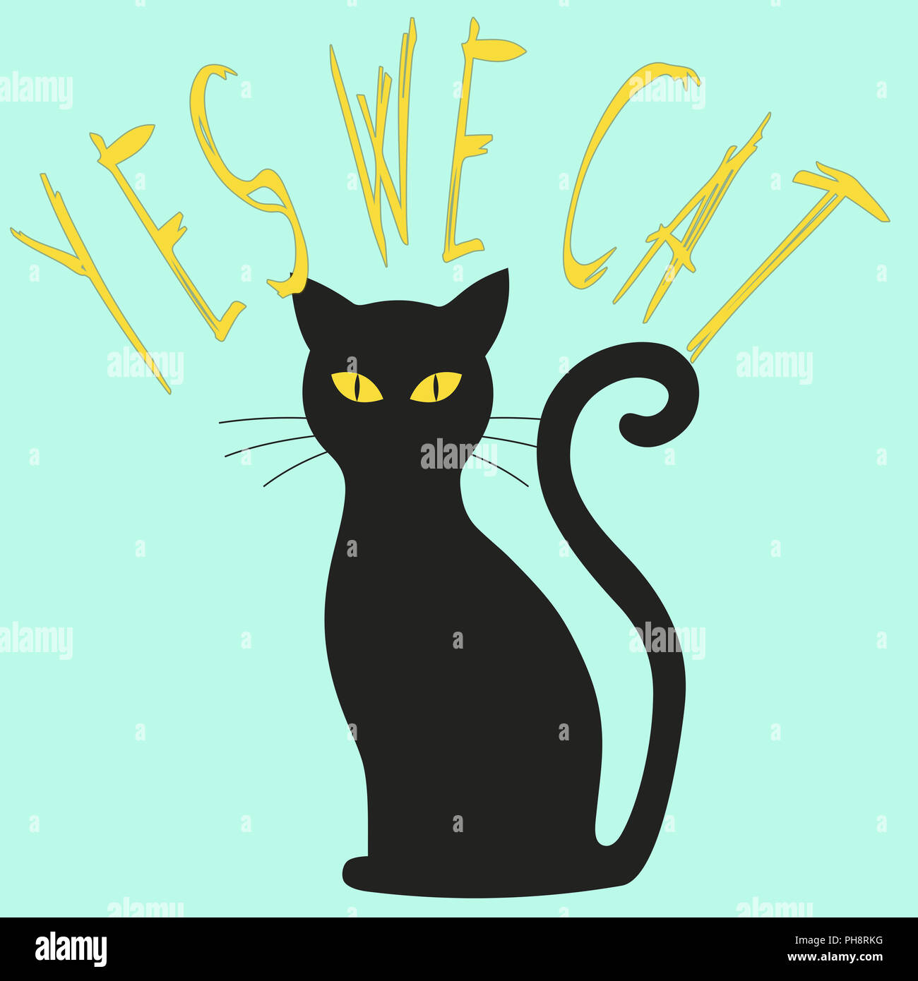 Téléchargement gratuit Images Digitally Enhanced Image Of The Humourous Text Yes We Cat Stock dernière par
