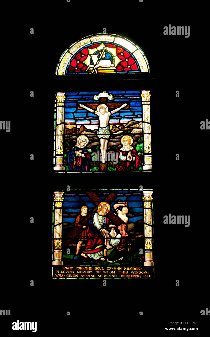 GERALDTON, AUSTRALIA August 21, 2018 Beautiful stained glass of St