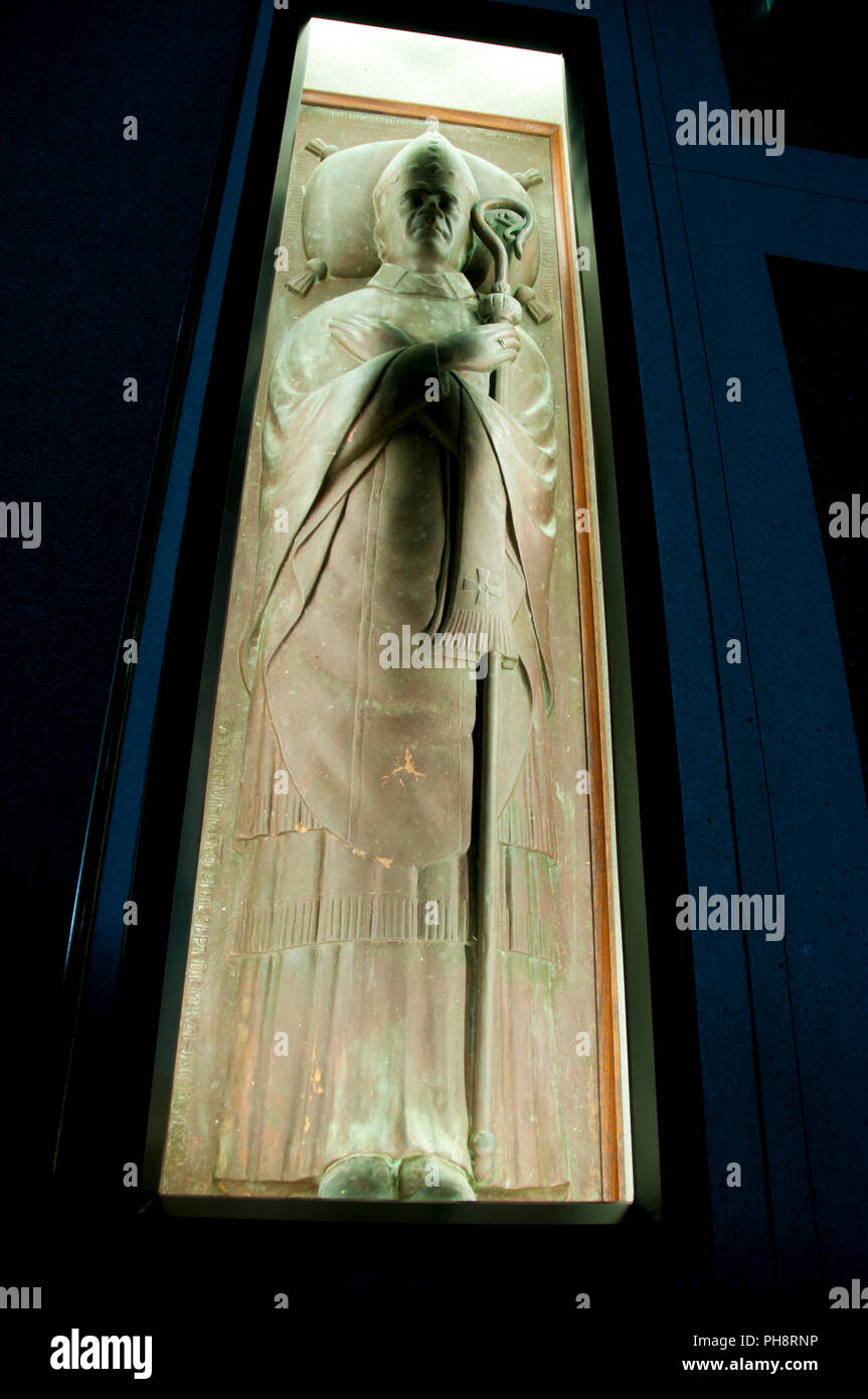 GERALDTON, AUSTRALIA - August 21, 2018: Tomb of Bishop William Bernard Kelly inside the St Francis Xavier Cathedral Stock Photo