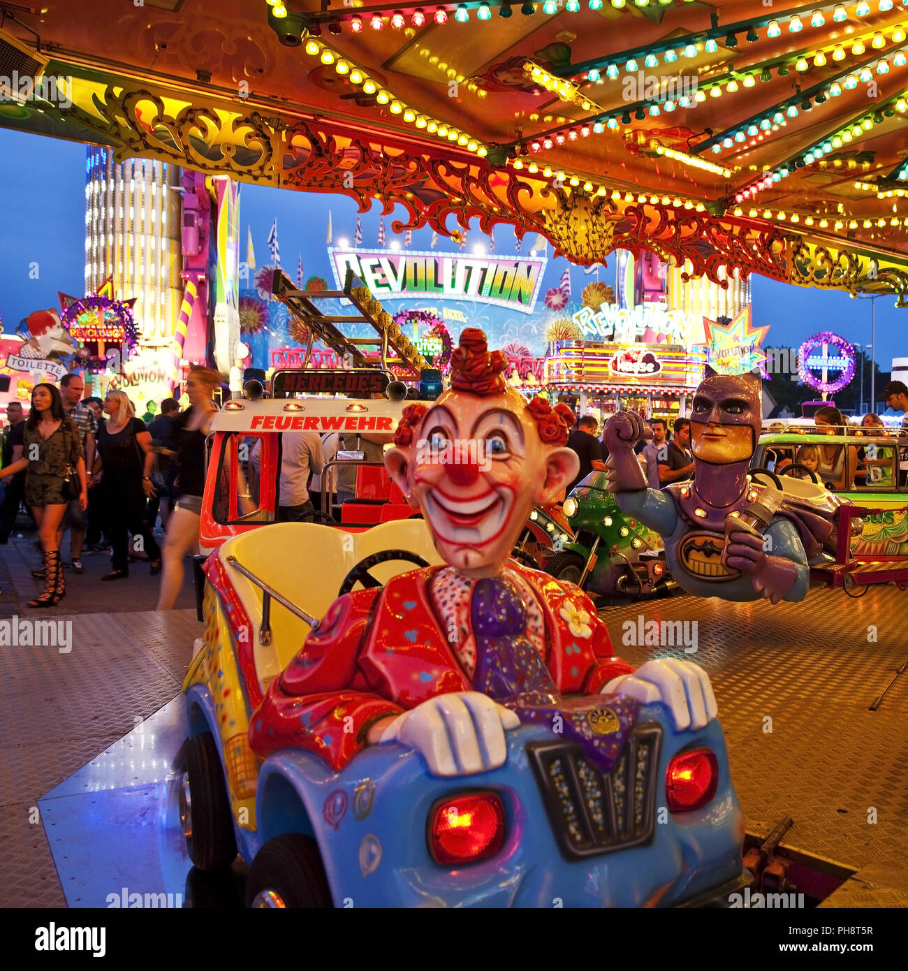 carousel , Cranger Kirmes fair, Herne, Germany Stock Photo