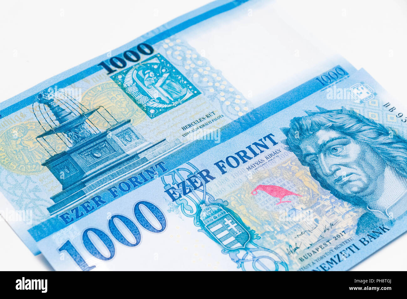 Hungarian hungary money forint bill 1000 5000 Stock Photo Alamy