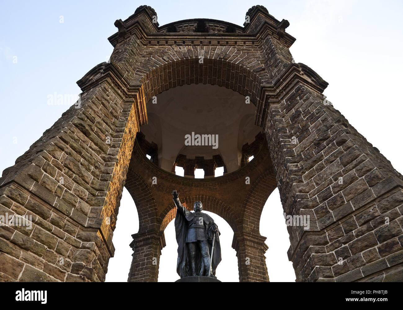 Emperor William monument, Porta Westfalica Stock Photo