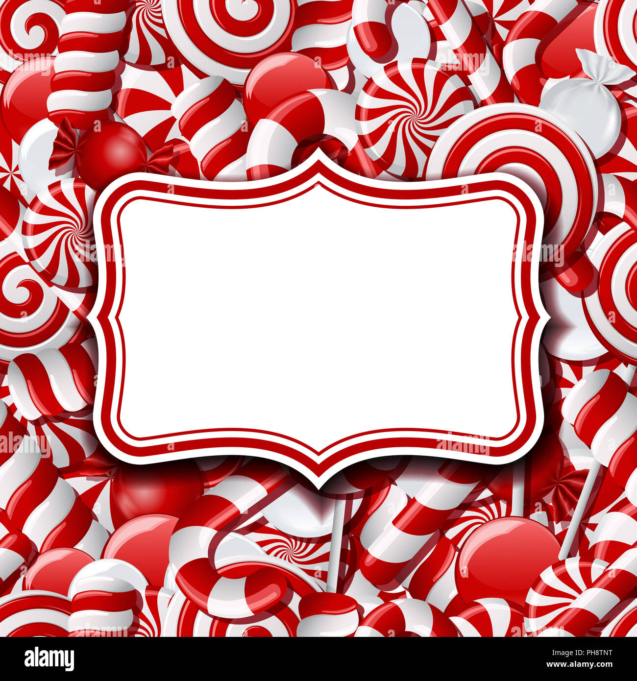 Frame labels on sweet background Stock Photo - Alamy