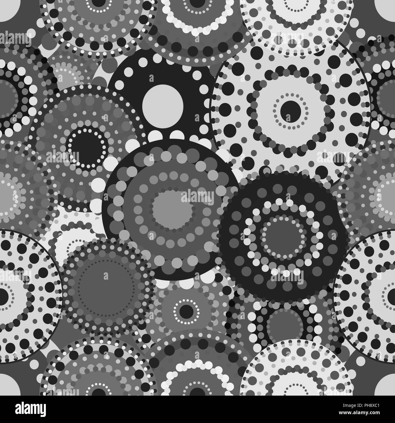 Vector seamless black white circles hi-res stock photography and images ...