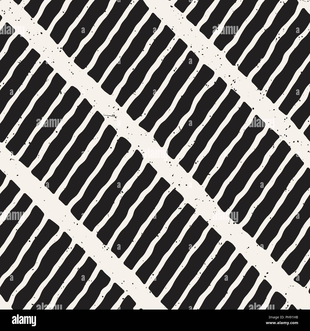 Simple ink geometric pattern. Monochrome black and white strokes ...