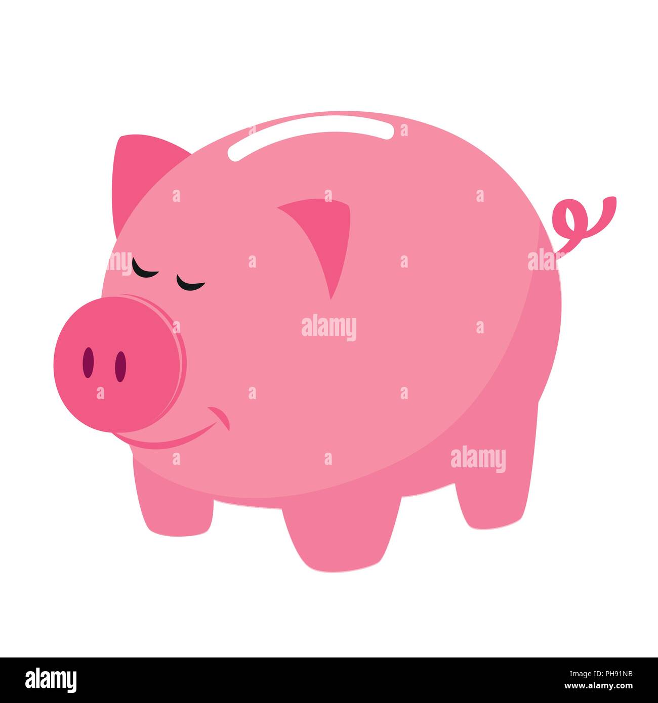 Piggy bank isolated on a white background vector illustration EPS10 Stock Vector