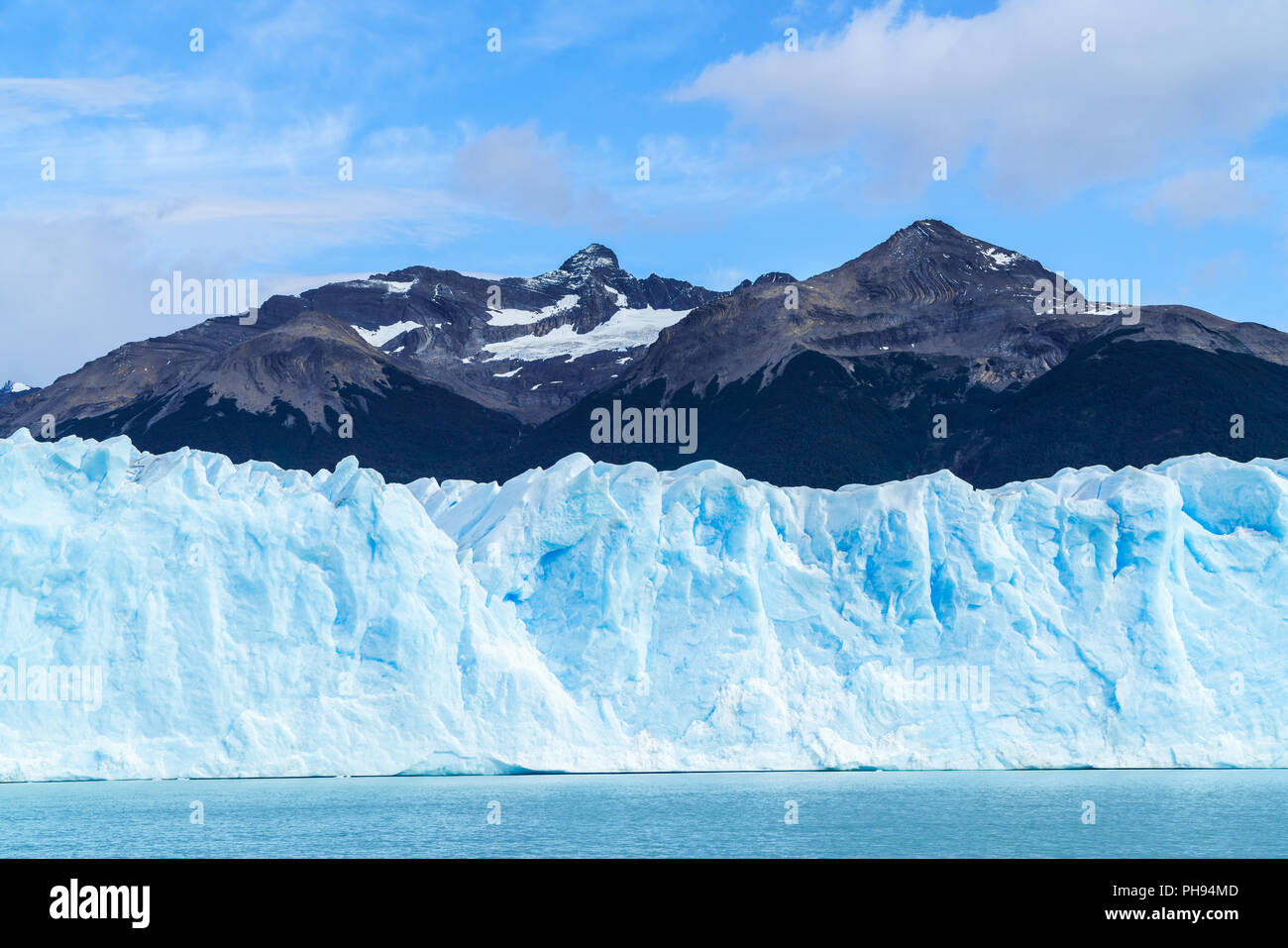 Front view of Perito Moreno Glacier Stock Photo