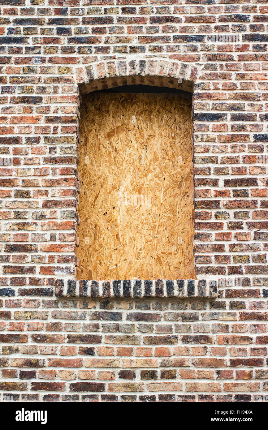 Sealed window on brick house Stock Photo Alamy