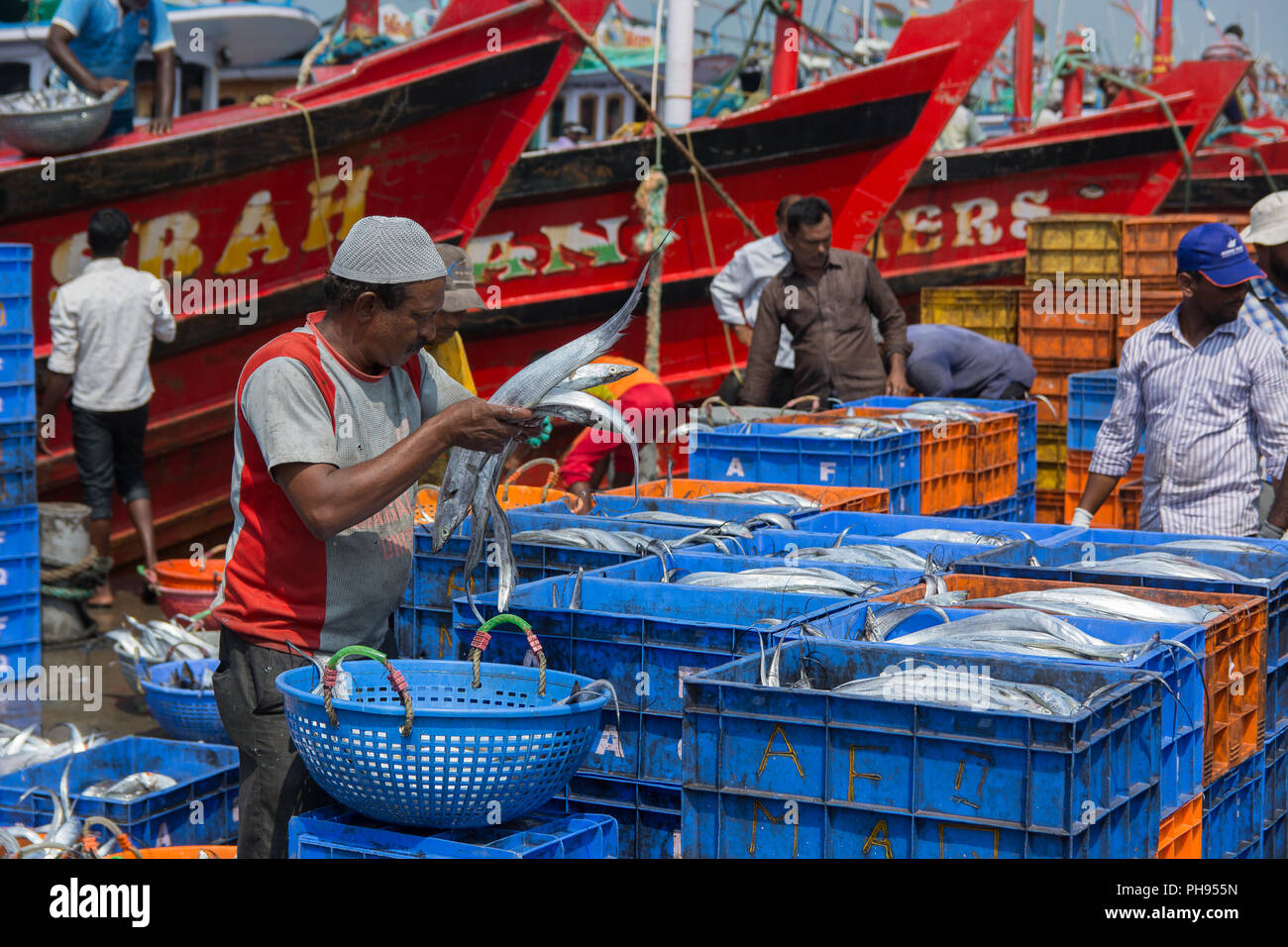 Mumbai Fishing Market Stock Photos & Mumbai Fishing Market Stock Images