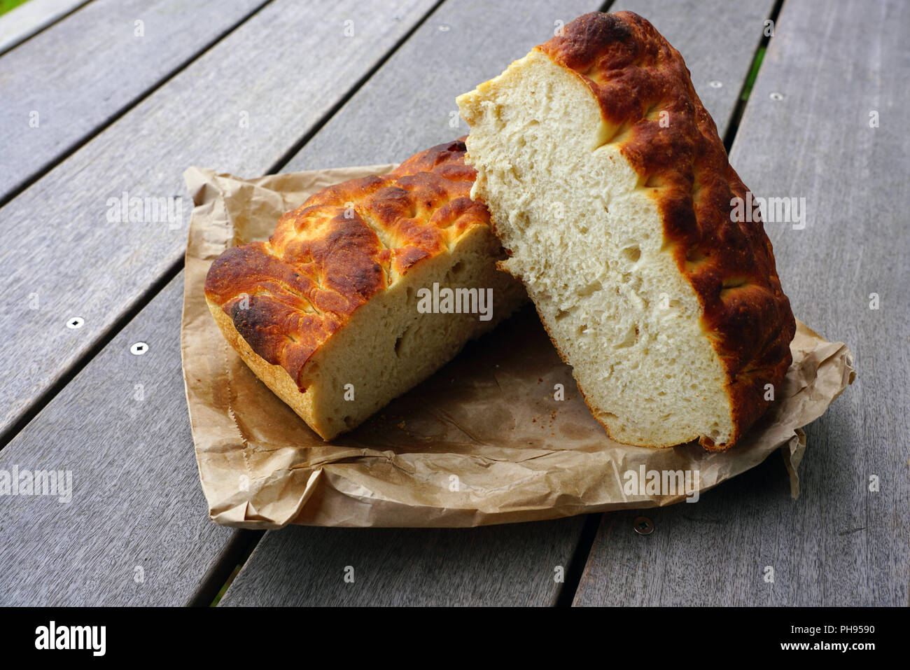 Fresh sourdough potato Maori bread (rewena), a New Zealand specialty