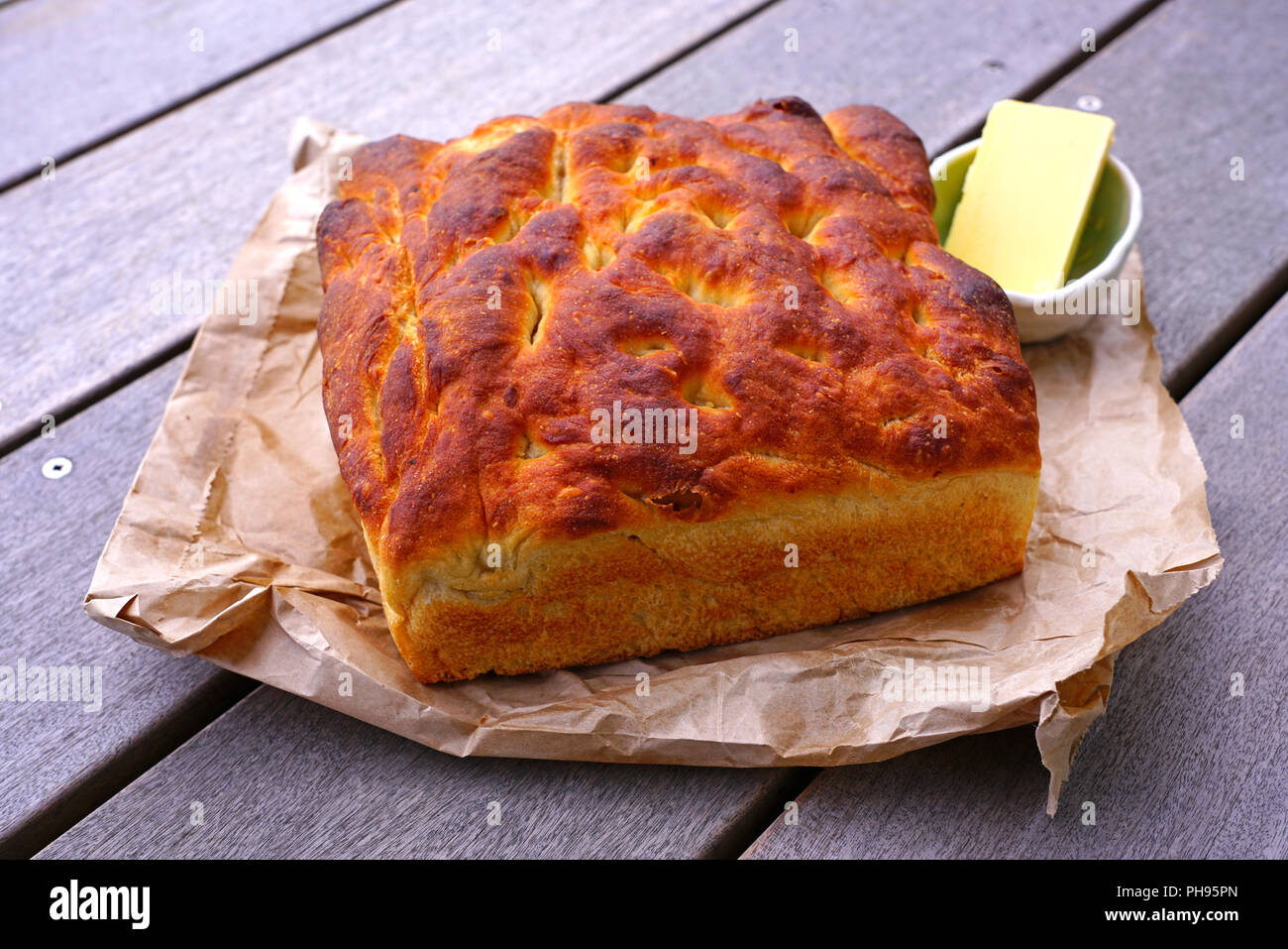 Fresh sourdough potato Maori bread (rewena), a New Zealand specialty