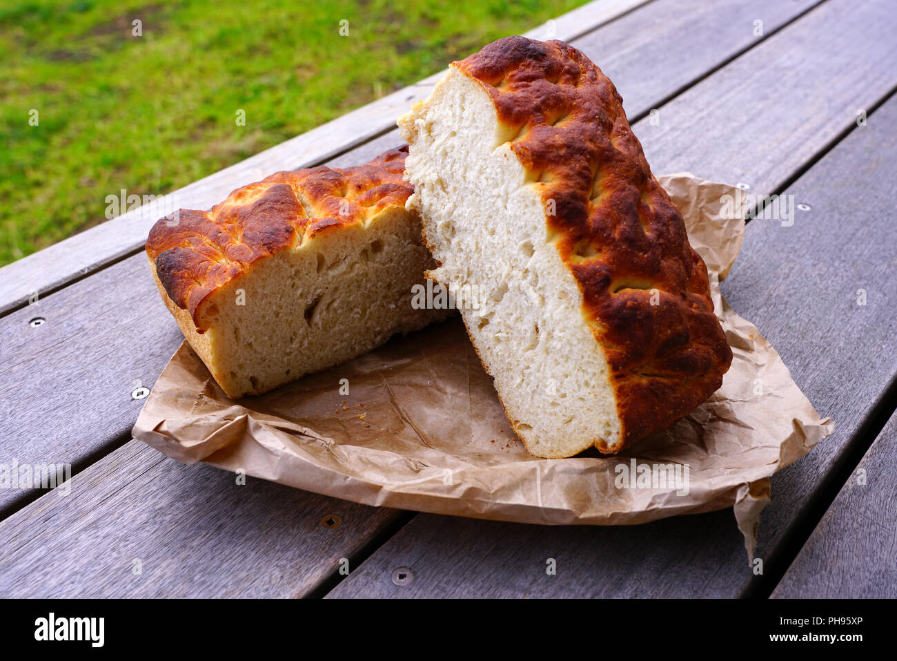 Fresh sourdough potato Maori bread (rewena), a New Zealand specialty