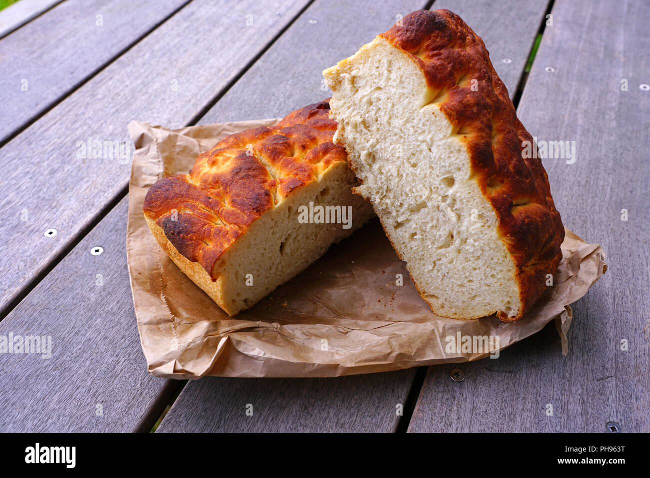 Fresh sourdough potato Maori bread (rewena), a New Zealand specialty