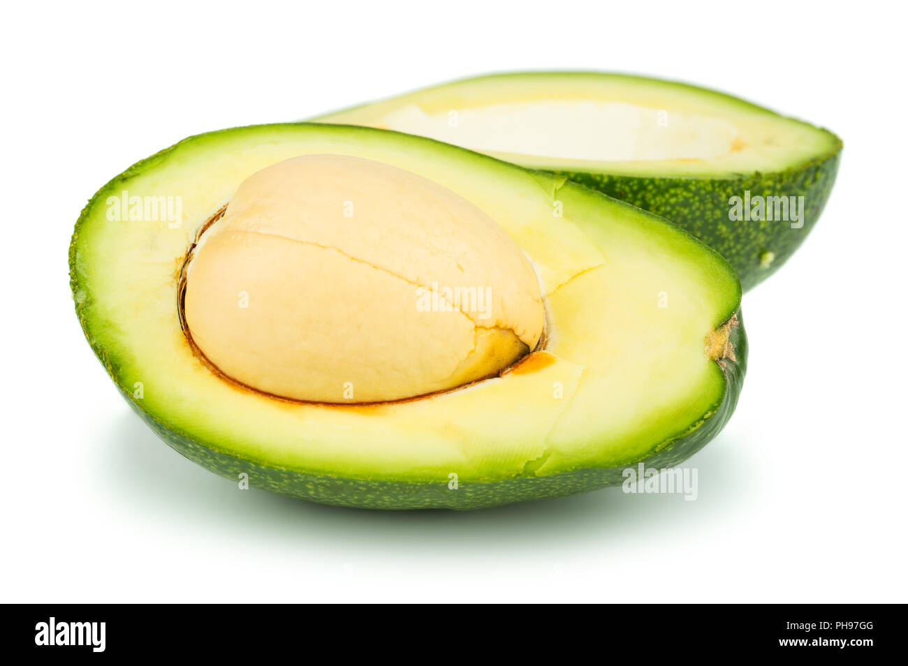 Two halves of avocado Stock Photo