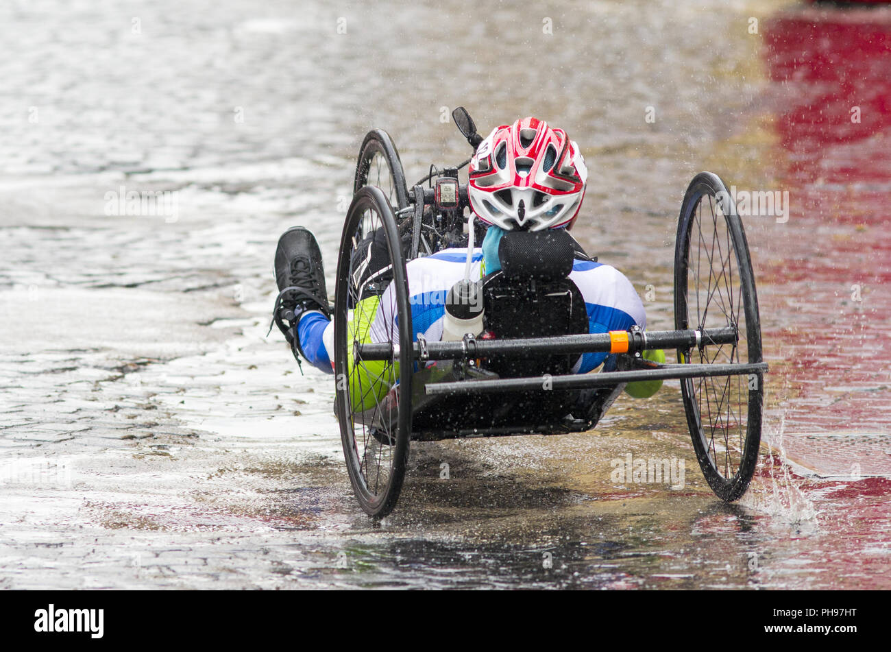 Paralympic athlete in wheelchair hires stock photography and images