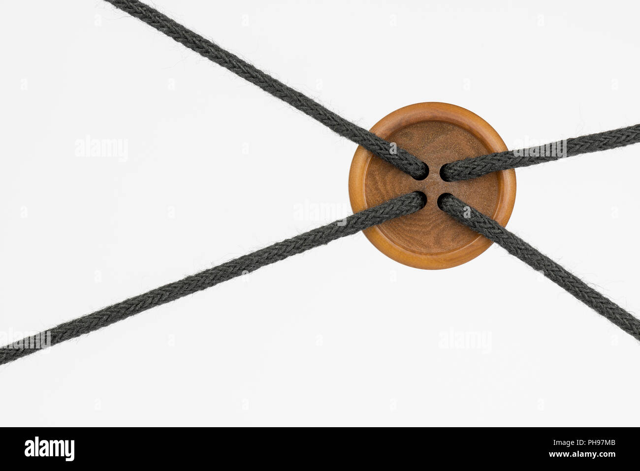 Knot with ropes as conceptual node Stock Photo