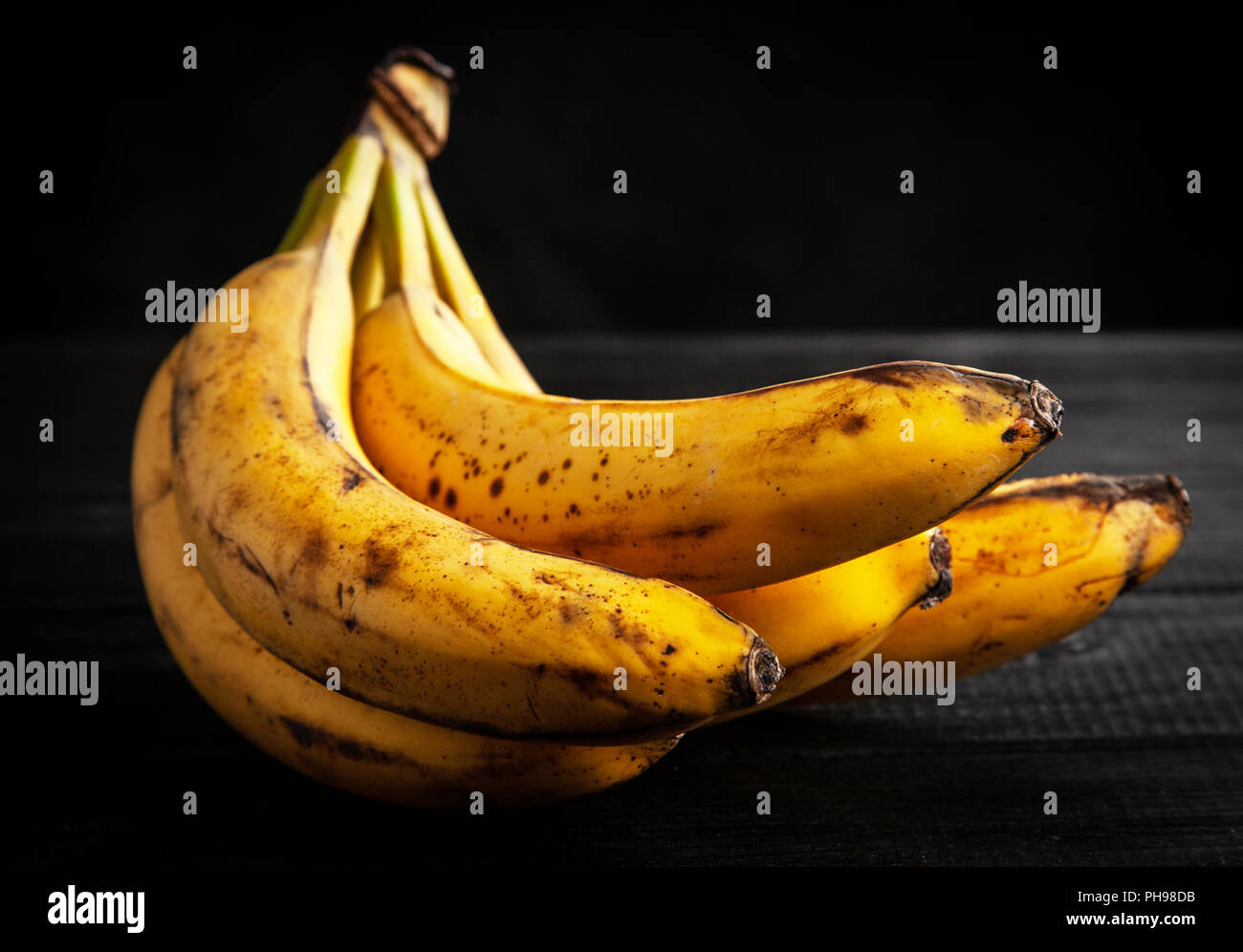 Overripe spotted bananas Stock Photo