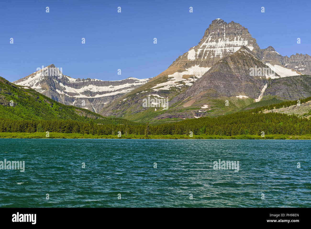 Clements Mountain and Hidden Lake Stock Photo