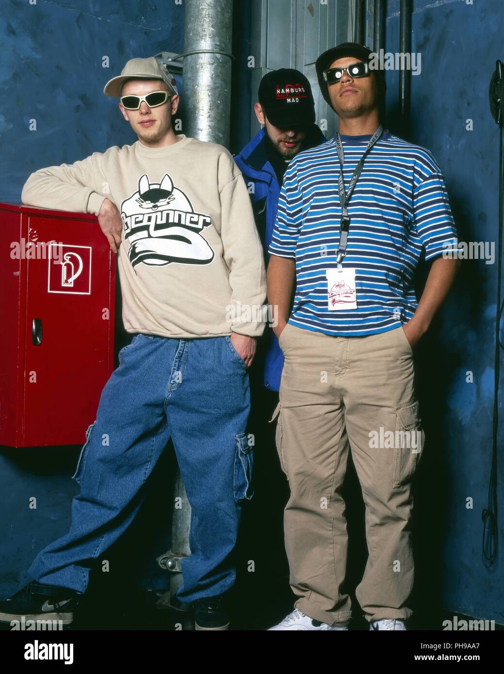 "Absolute Beginner", deutsche Hip Hop Gruppe aus Hamburg, in München, Deutschland 1999. German