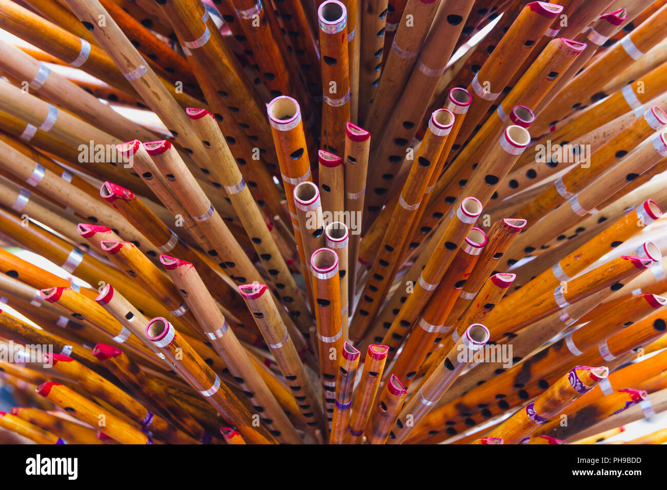 Colorful locally made bamboo flutes kept for sale,Bamboo Flutes
