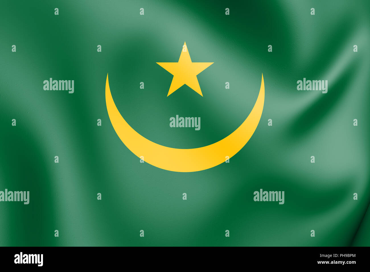 3D Flag of Mauritania. 3D Illustration Stock Photo - Alamy