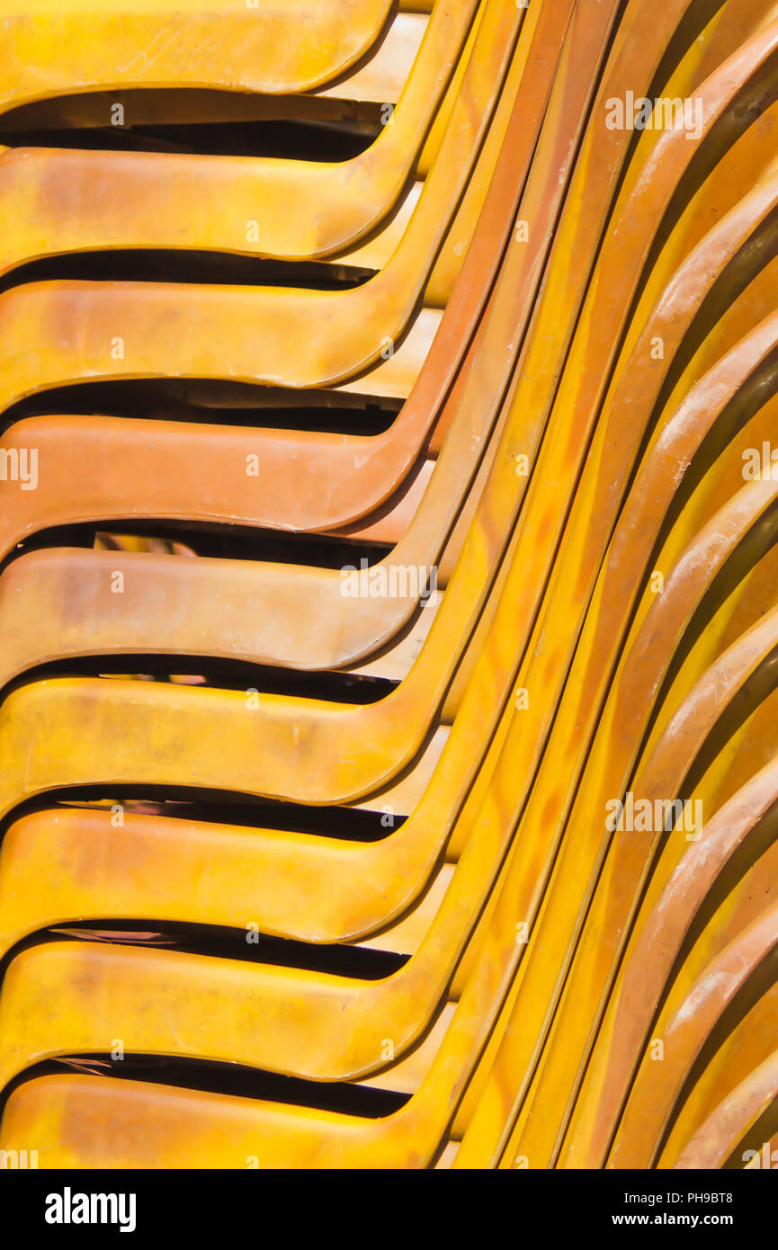 Brown Plastic Chairs Stacking Background Plastic Chair