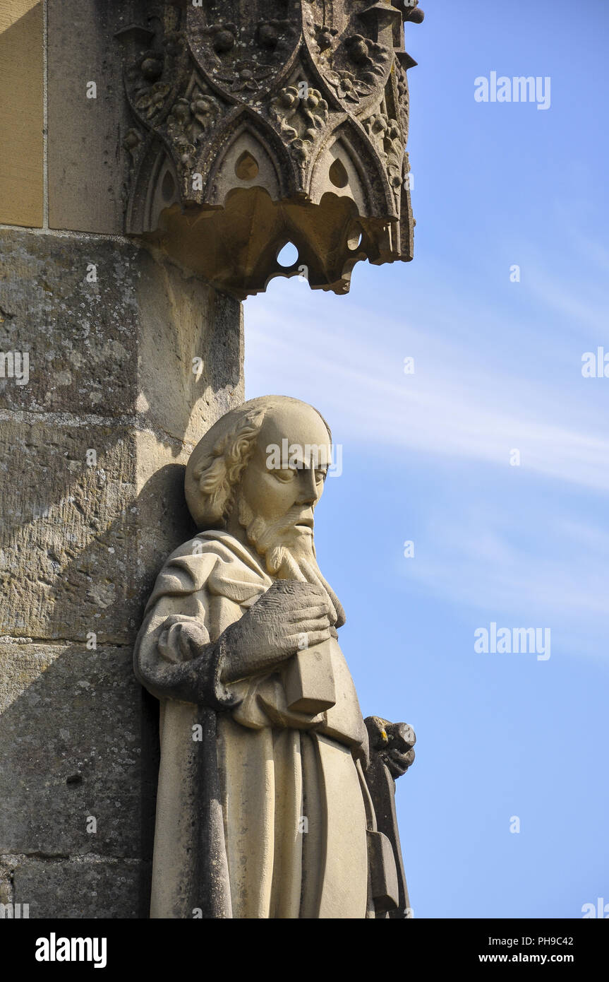 Sculpture of St. Anthony of Padua in Rieden, Germany Stock Photo