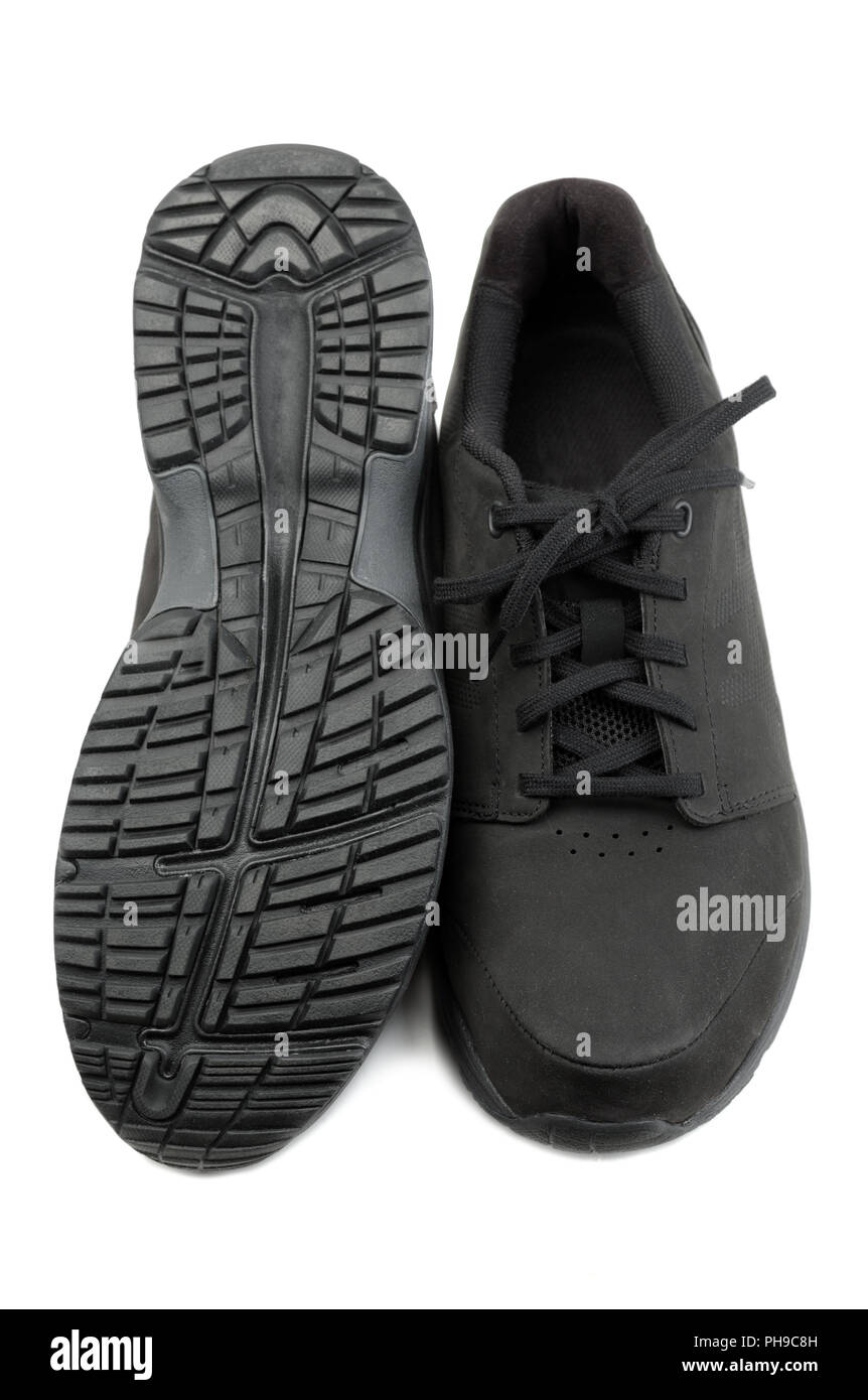 Black mens shoes Stock Photo