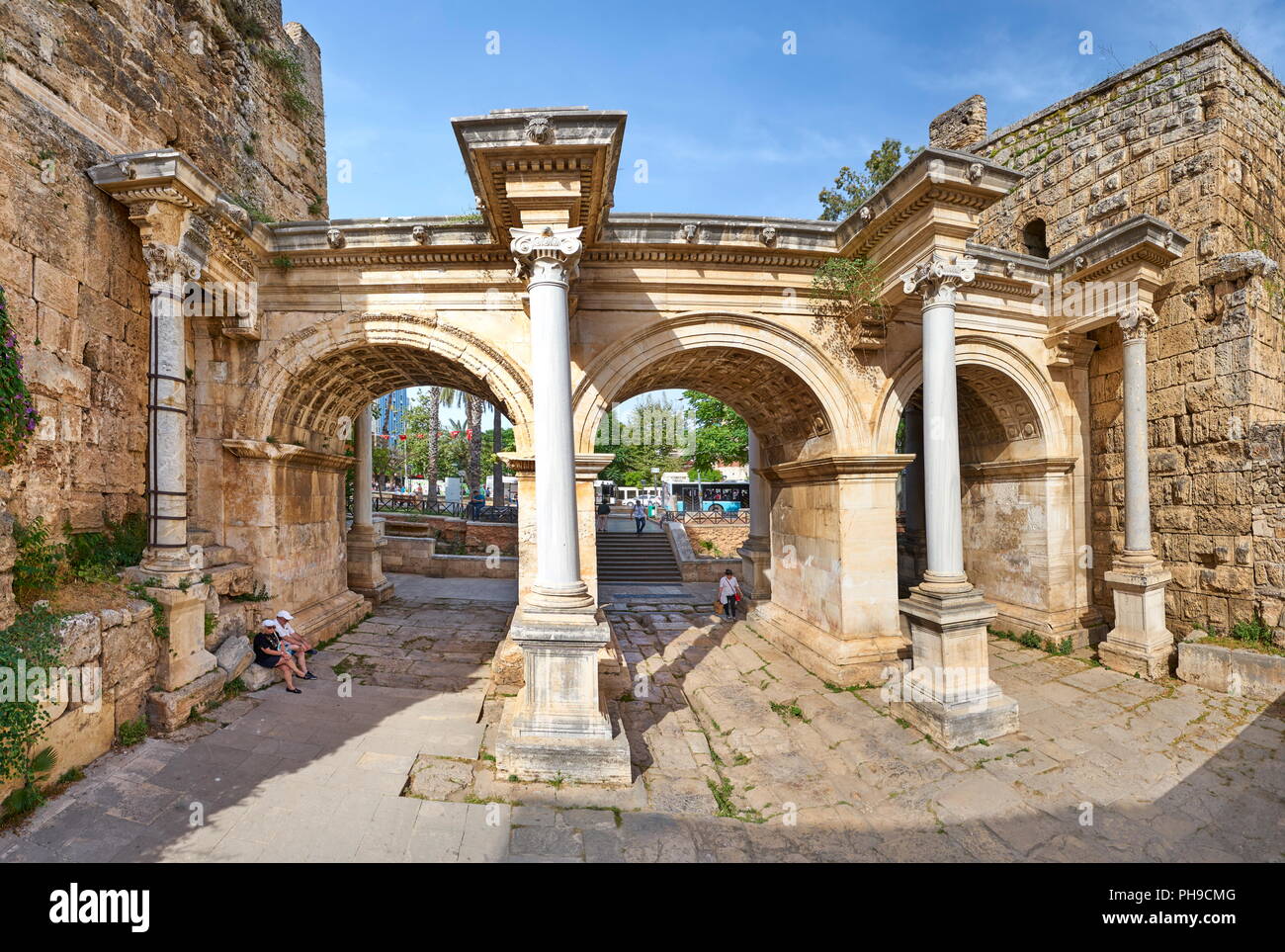 Hadrian's Gate, Antalya, Turkey Stock Photo