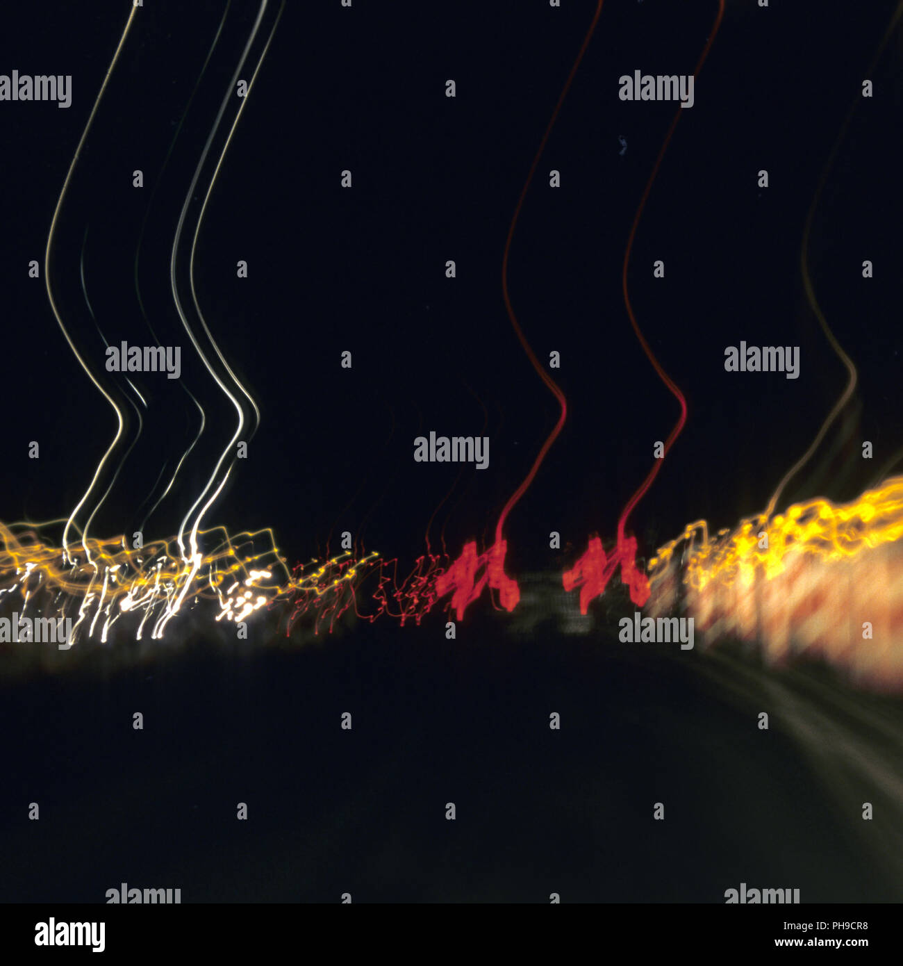 Brake lights and headlights Stock Photo Alamy