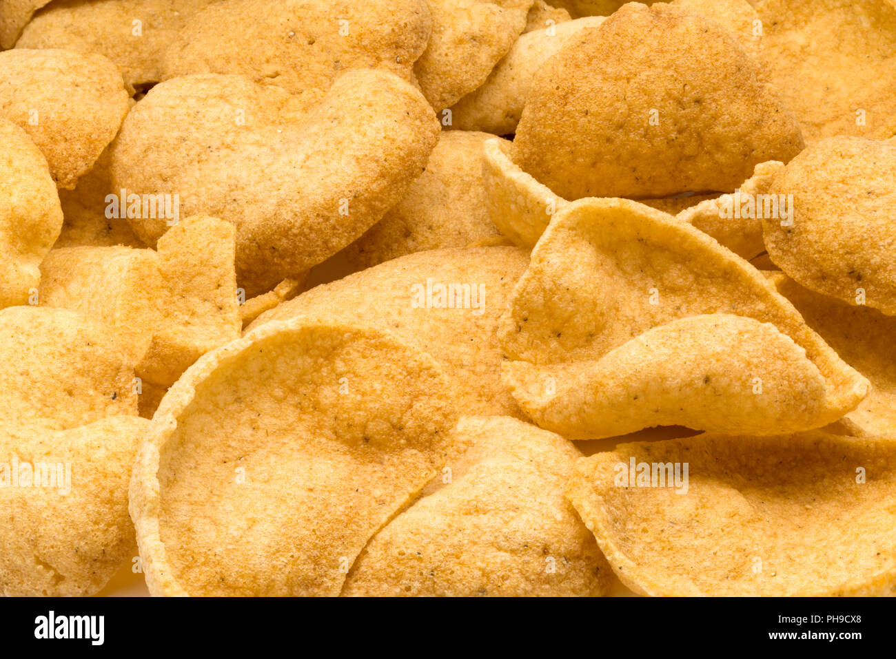 Pile of delicious crunchy prawn cracker Stock Photo Alamy