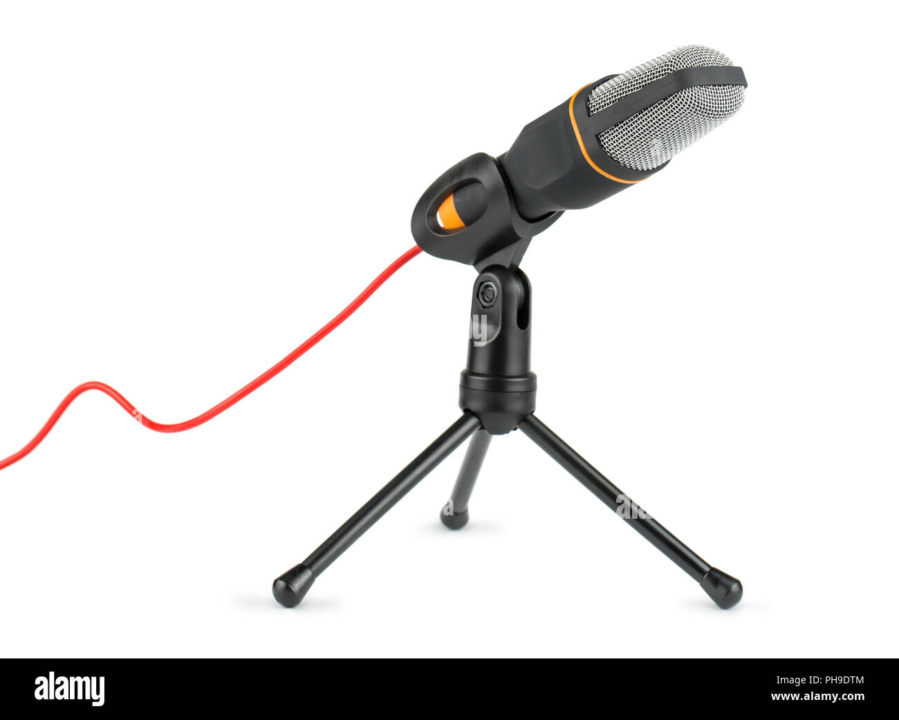 Black microphone white background Cut Out Stock Images & Pictures - Alamy