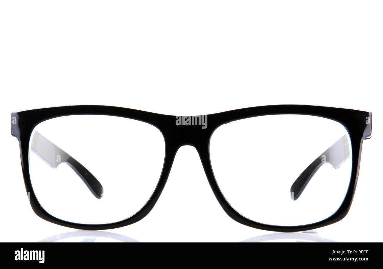 Eyeglasses with black rim Stock Photo - Alamy
