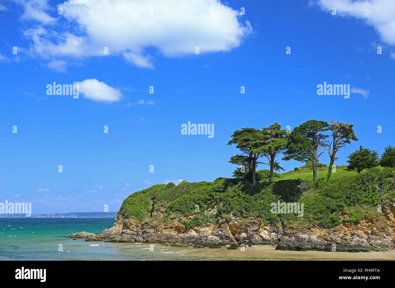 Atlantic Ocean coast in Brittany, France Stock Photo