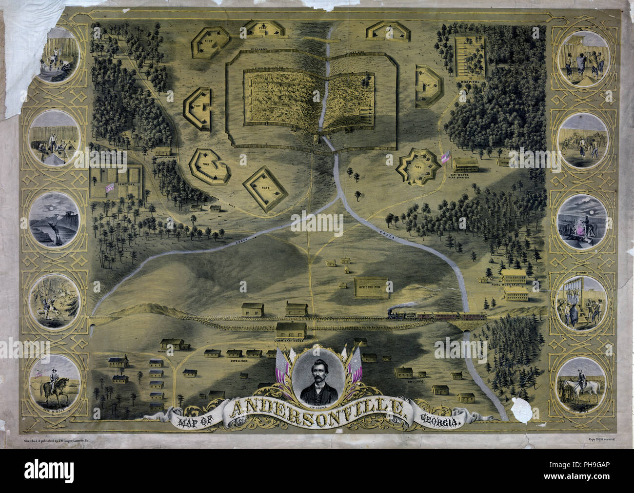 Map of Andersonville, Stock Photo Alamy