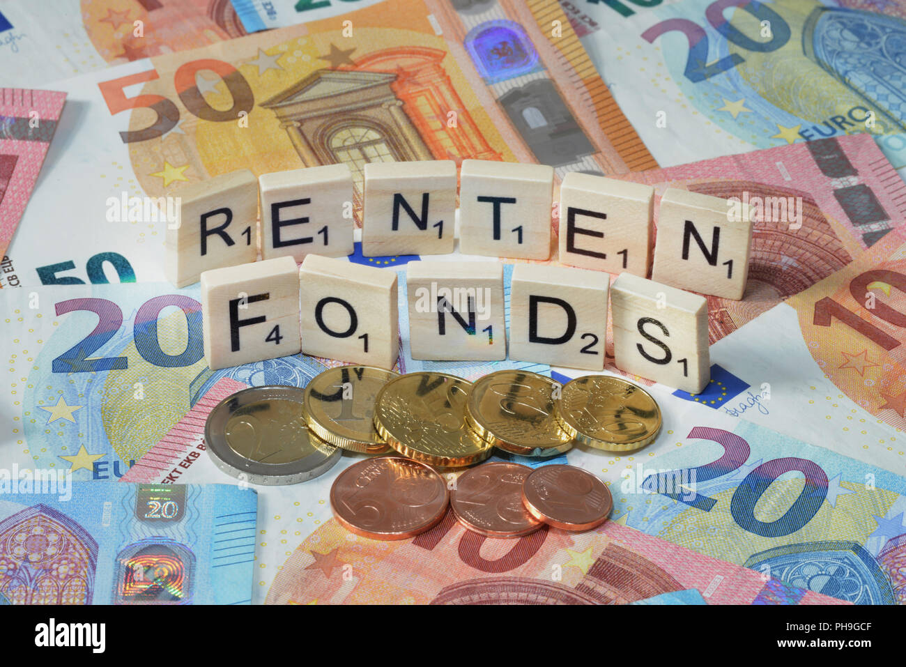 Symbolfoto Wirtschaftsbegriff Rentenfonds Stock Photo