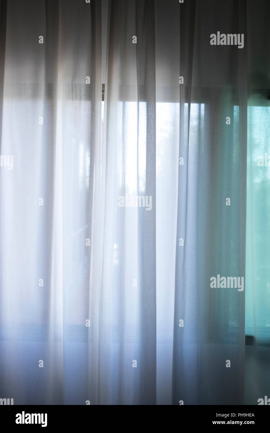 Hotel Bedroom Net Curtains Window With Soft Dalylight Light