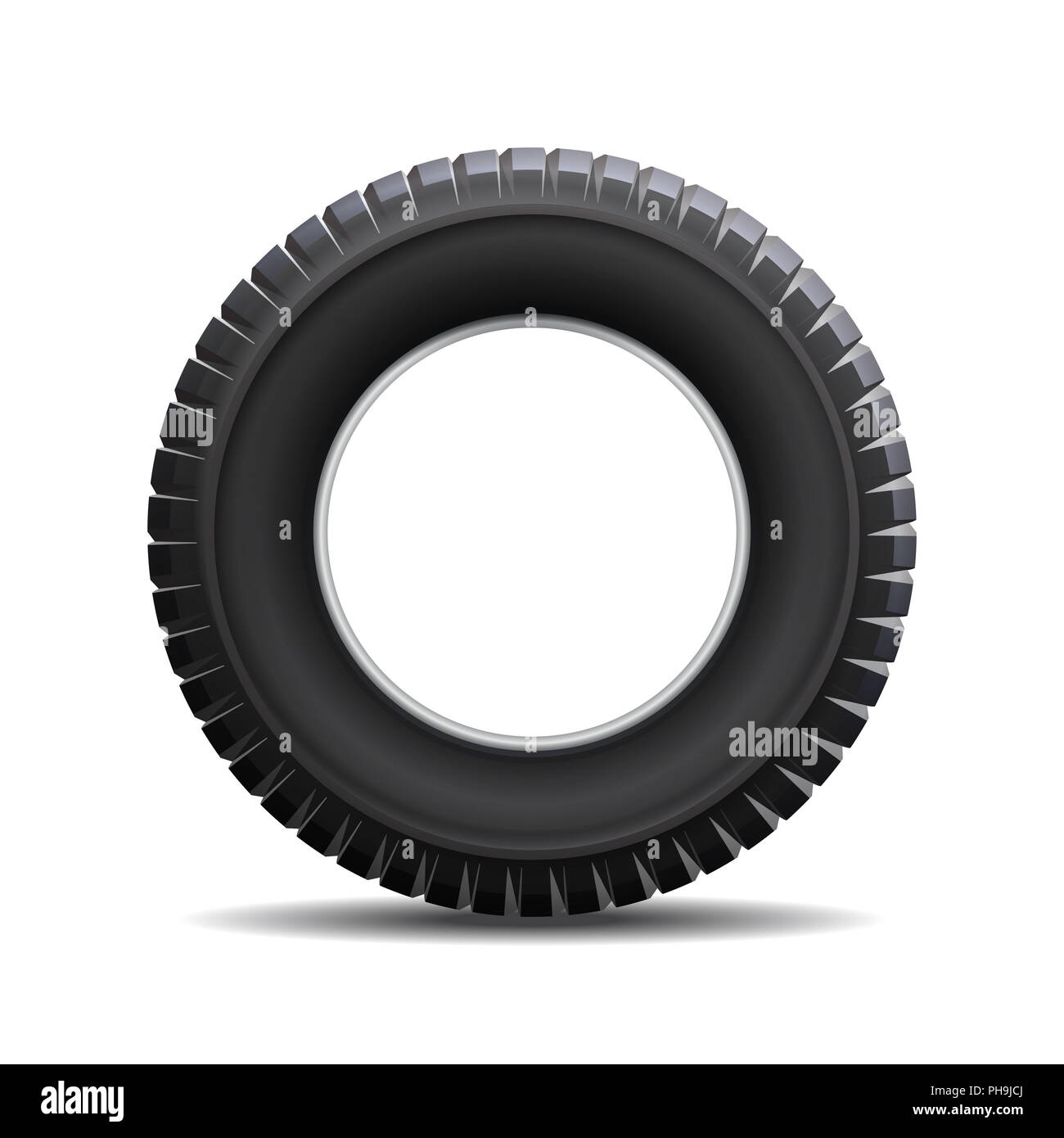 Car tire isolated on white background. Stock Photo