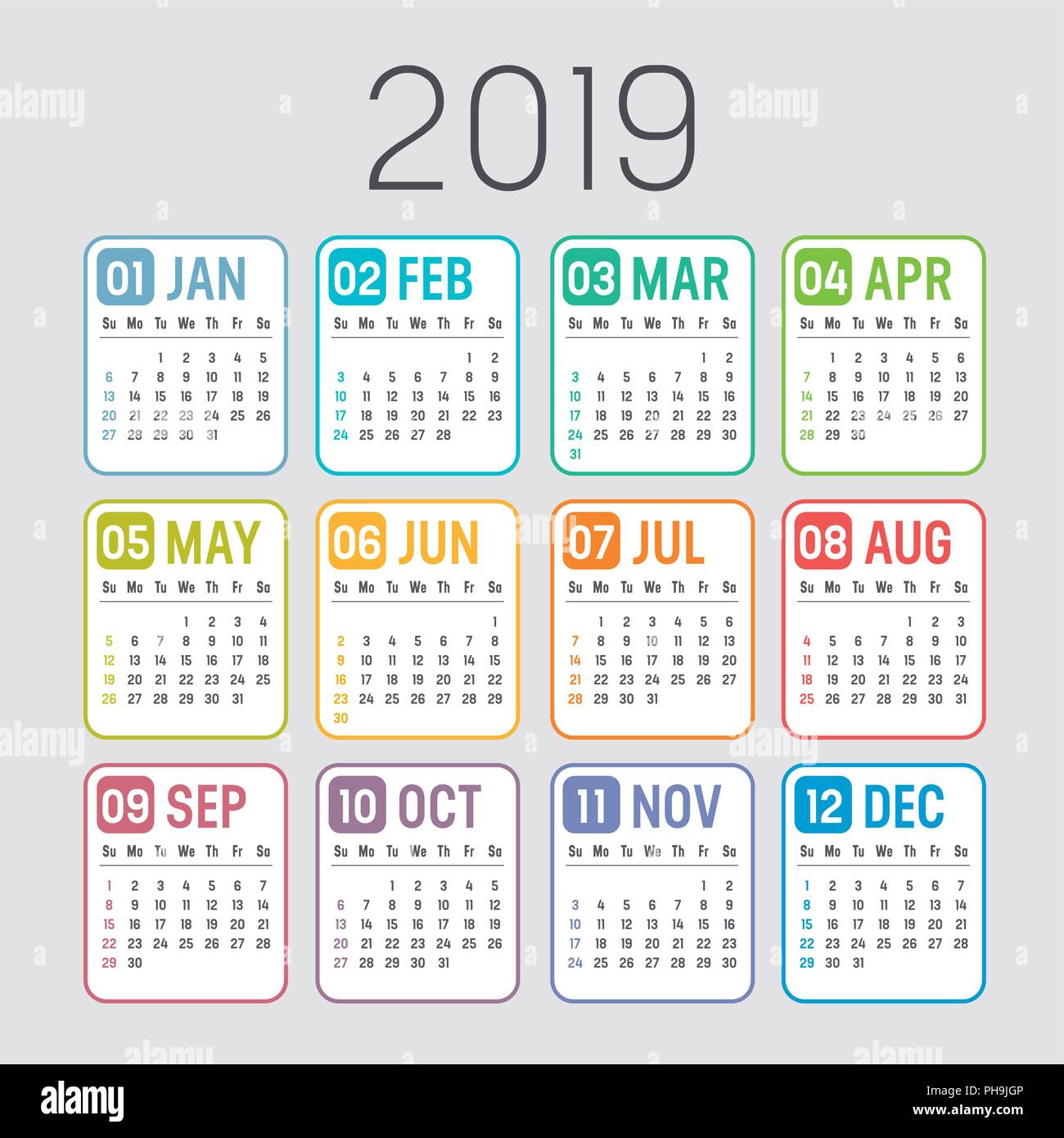 2019 Calendar Year - FREE DOWNLOAD
