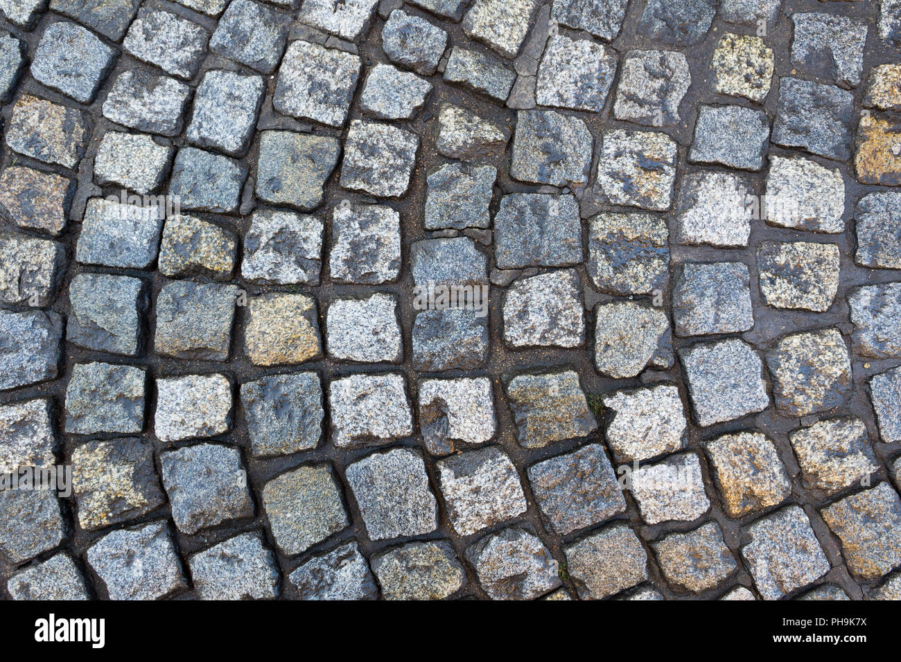 Cobbles ground texture / background Stock Photo