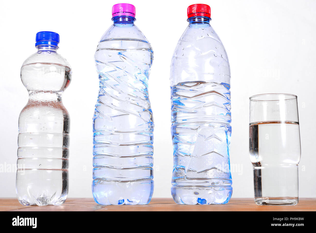 Water bottle glass Stock Photo