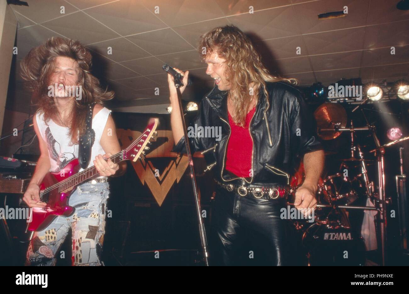 "220 Volt", schwedische Heavy Metal Band, in Stockholm, Schweden 1989