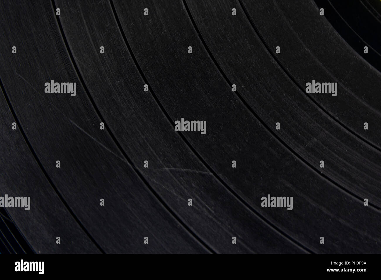 Old vinyl record surface scratched , vinyl record texture Stock Photo