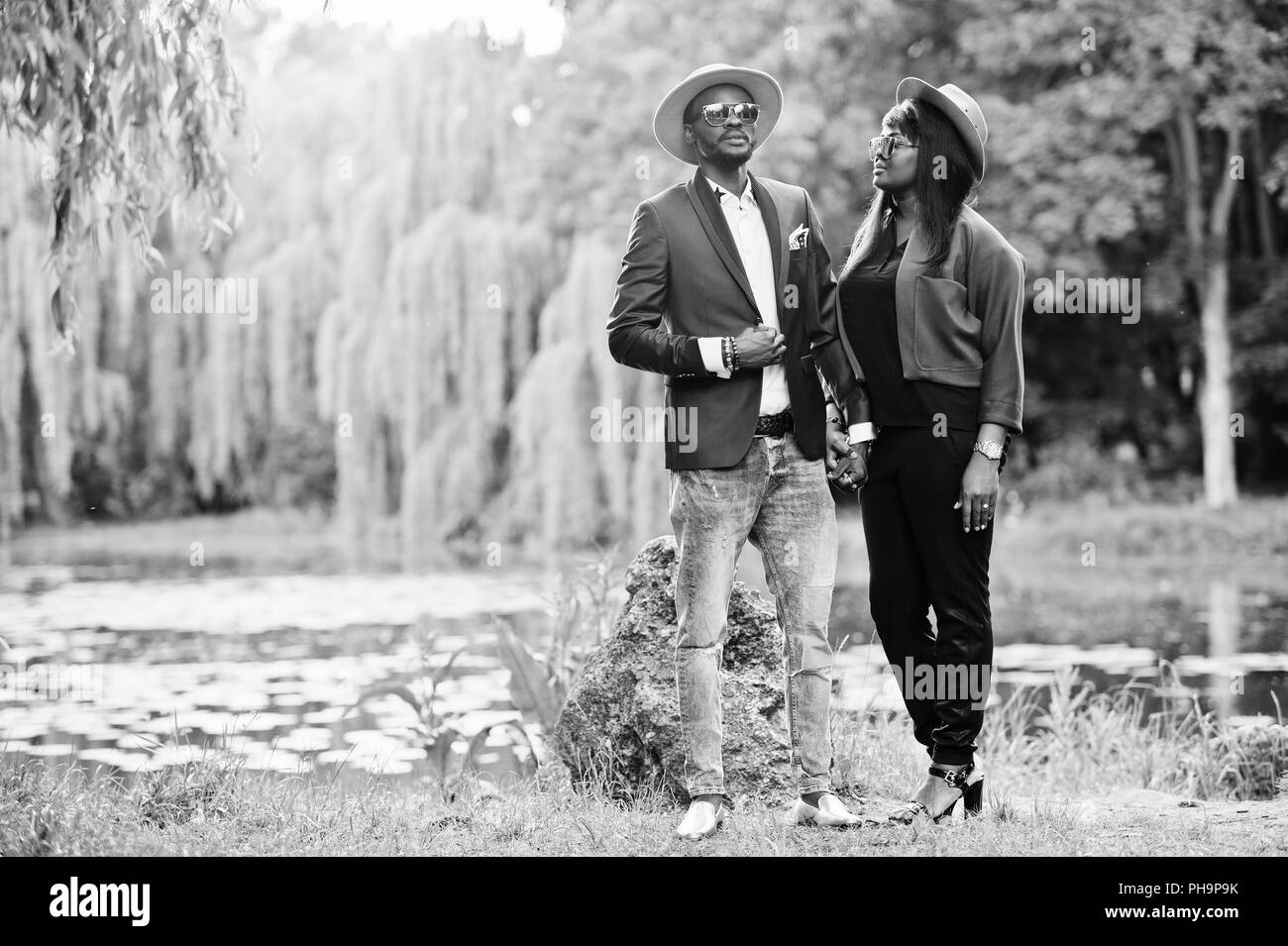 Black african american man women Black and White Stock Photos & Images