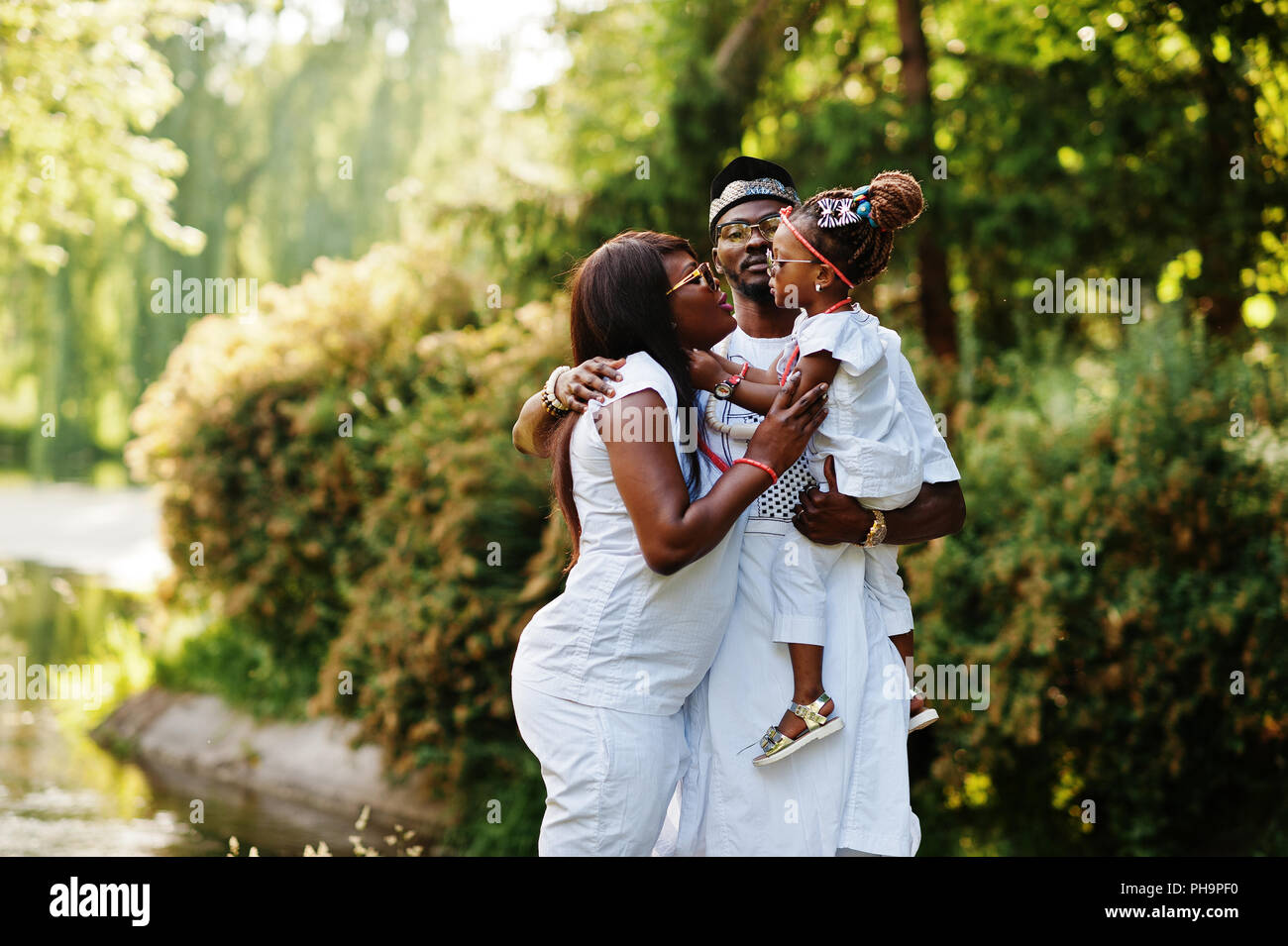 African american rich family at white nigerian national clothing Stock  Photo - Alamy