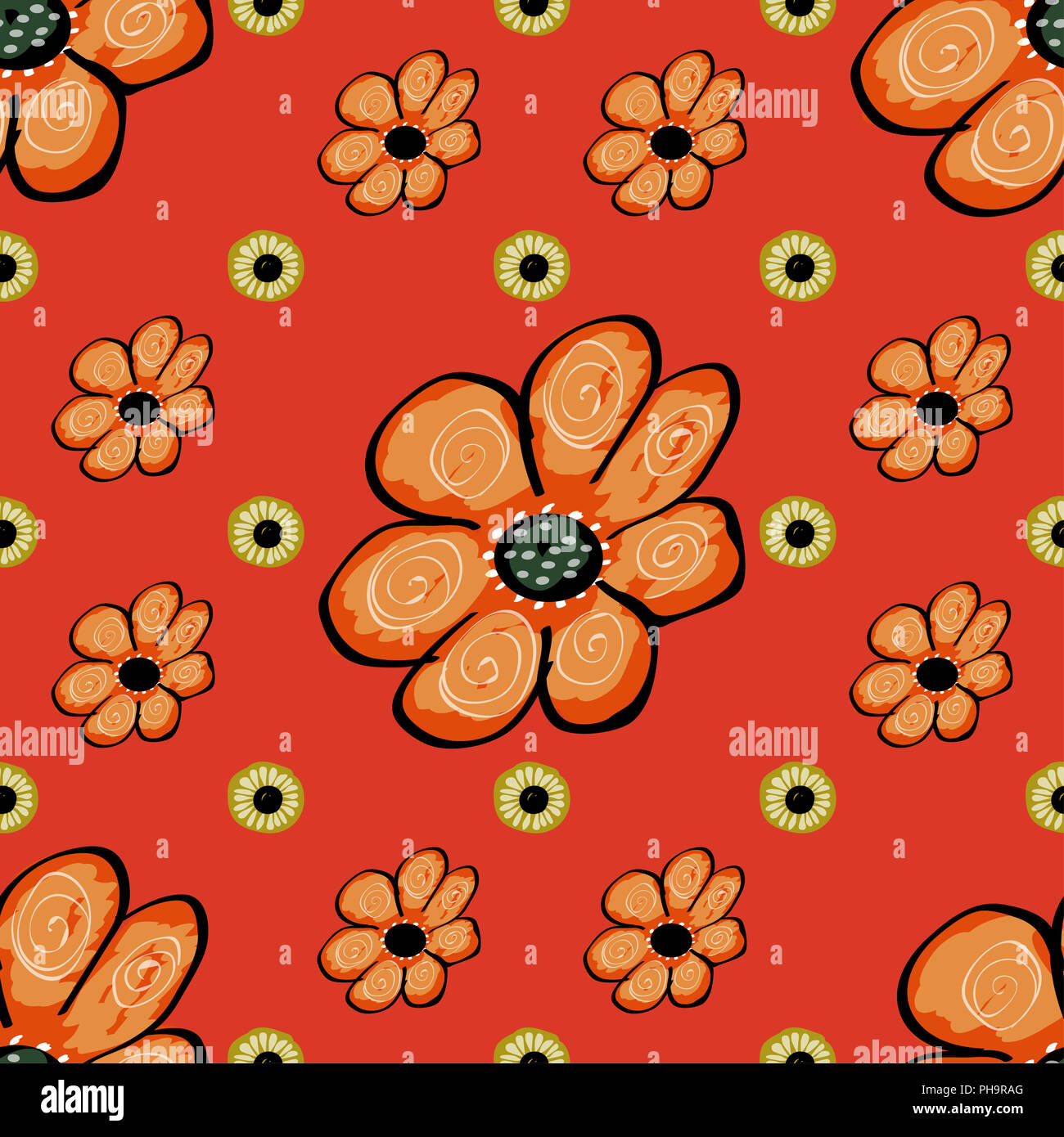 Abstract flower seamless pattern background Stock Photo - Alamy