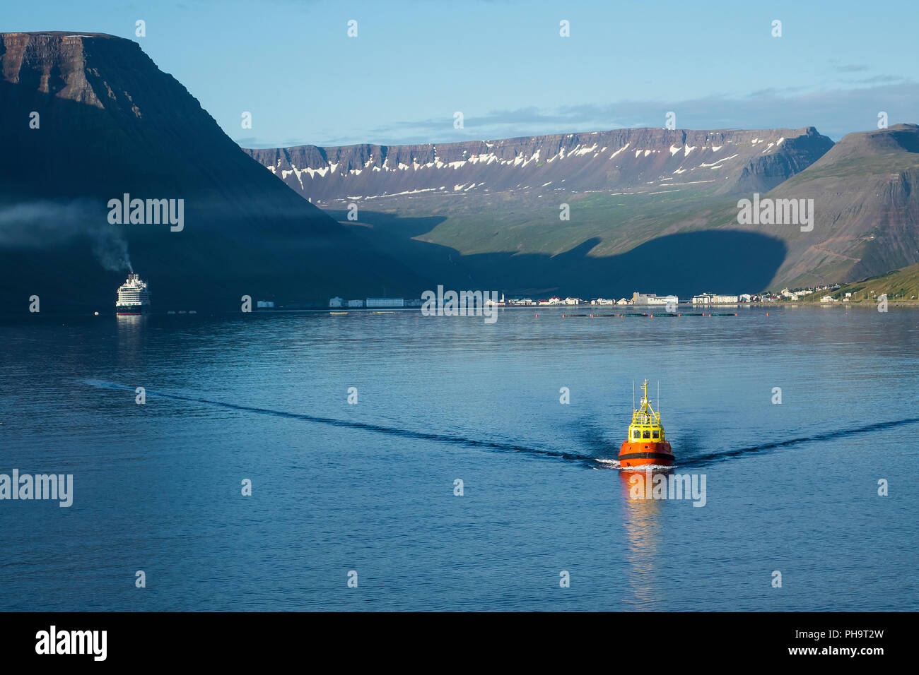 Iceland, Westfjords, Isafjordur approach Stock Photo